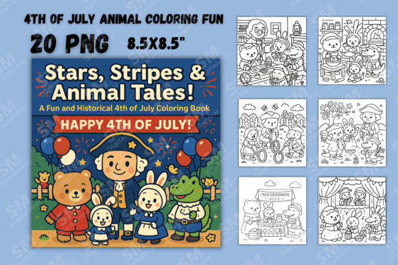 4th of July Animal Coloring Fun: A Creative Asset Review