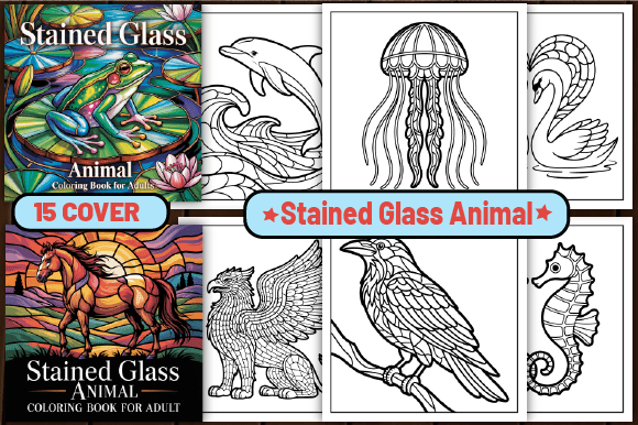 70 Stained Glass Animal Coloring Pages: A Designer's Asset