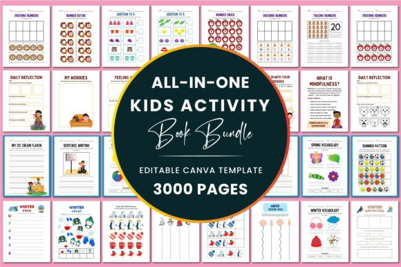 All-in-One Kids Activity Book Bundle: A Creative Toolkit for Young Minds