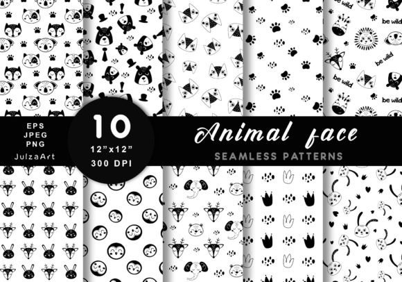 Charming Animal Faces Seamless Pattern for Modern Projects