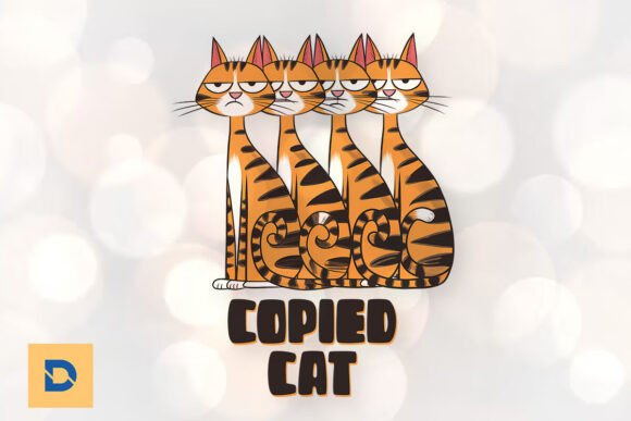 Copied Cat Funny Animal Puns PNG: A Purrfect Design Asset