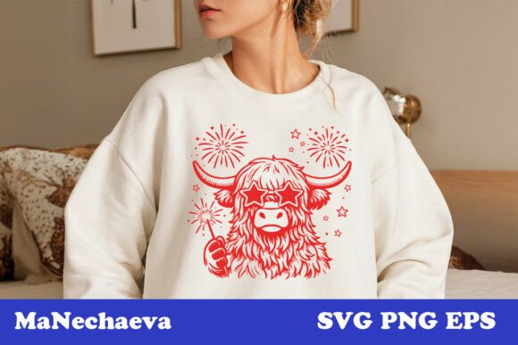 Cute 4th of July Animal Cow SVG: A Festive Design Asset