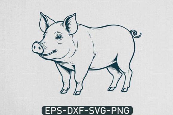Cute Pig Svg: Essential Farm Animal Vector Graphics