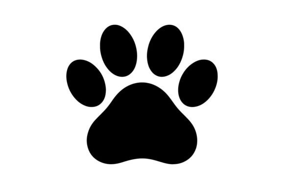 Dog Paw Print Icon: Versatile Design for Pet Brands