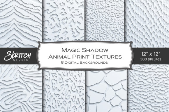 Magic Shadow White Animal Print Textures
