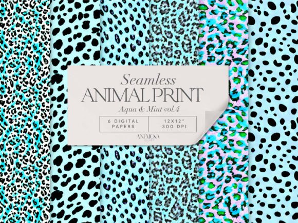 Mint Animal Print Seamless Paper: A Fresh Take on Wild Style