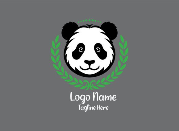 Modern Minimalist Panda Logo Design Vector for Brands