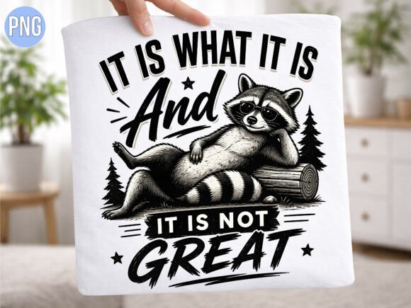 Raccoon Rest Cool Forest Animal PNG: A Designer's Asset
