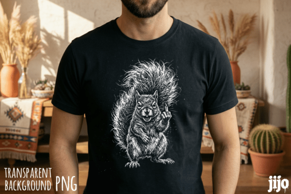 Squirrel Funny Rude Animal PNG: A Snarky Asset for Bold Designs