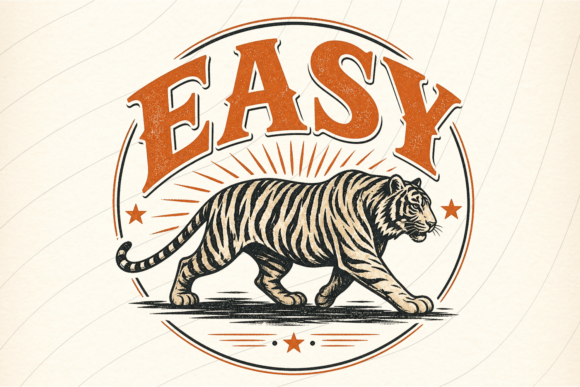 Tiger Vintage Shirt Wild Animal PNG: Unleashing Bold Retro Style