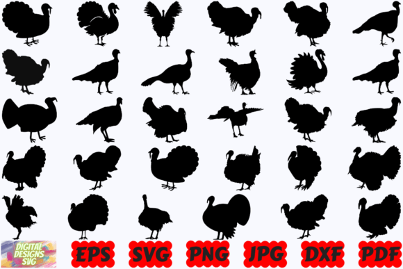 Turkey SVG Farm Animal Bundle: Instant Design Assets