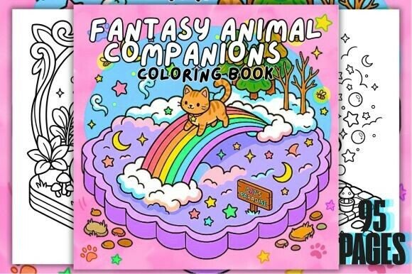 Unleash Your Creativity with a Fantasy Animal Companions Coloring Book
