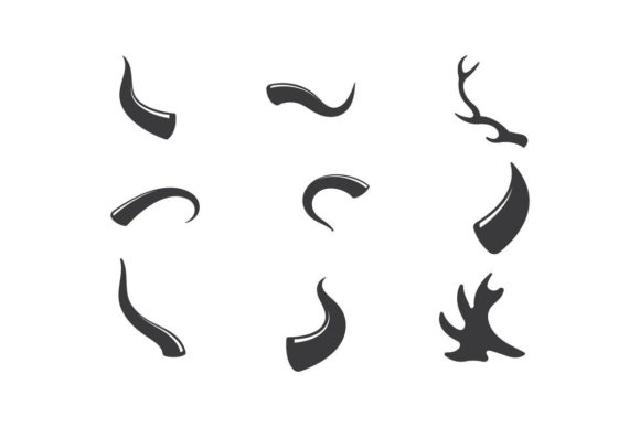 Unleashing Wild Aesthetics: The Animal Horns and Antlers Icon Vector Set