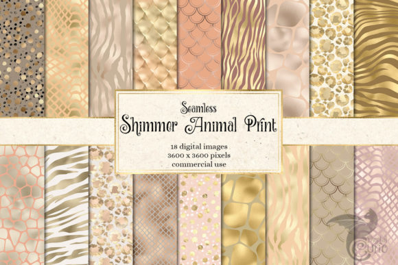 Unleashing Wild Elegance with Shimmer Animal Print Digital Paper
